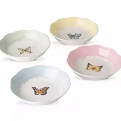Kirklands Home Dinnerware|Butterfly Meadow Fruit Bowls, Set of 4