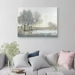 Kirklands Home Canvas Art|By the Pond II Canvas Art Print Gray