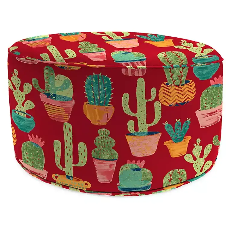 Kirklands Home Outdoor Cushions & Pillows|Cactus Cetera Outdoor Pouf