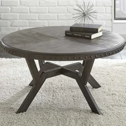 Kirklands Home Coffee Tables|Calvert Round Coffee Table Gray
