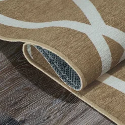 Kirklands Home Area Rugs|Camel Intersections Washable Runner, 2x7