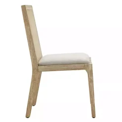 Kirklands Home Dining Chairs|Cane Back Upholstered Wood Dining Chairs, Set of 2 Tan