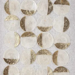 Kirklands Home Wall Plaques|Capiz Shells Emblem Framed Wall Plaques, Set of 2