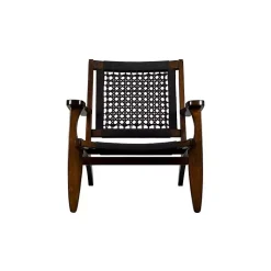 Kirklands Home Accent Chairs|Cappuccino Woven Accent Chair Black