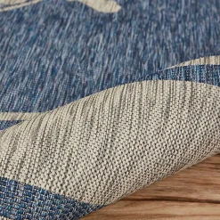 Kirklands Home Outdoor Rugs|Captiva Nautical Helm Outdoor Area Rug, 5x7