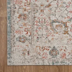 Kirklands Home Outdoor Rugs|Caramel Botanical Indoor/Outdoor Area Rug, 5x7