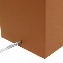 Kirklands Home Table Lamps|Caramel Faux Leather Charging Table Lamp Tan