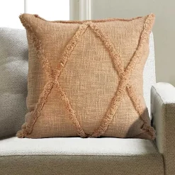 Hot Caramel Frappe Tufted Diamond Pillow, 18 in. Pillows