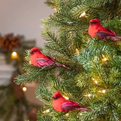 Cardinal Clip-On Christmas Ornaments, Set of 24 Christmas Ornaments