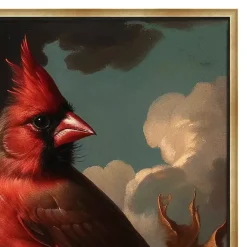 Kirklands Home Canvas Art|Cardinal Floral Dutch Framed Canvas Art Print