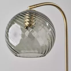 Kirklands Home Floor Lamps|Carmen Smoked Swirled Glass Floor Lamp Gray