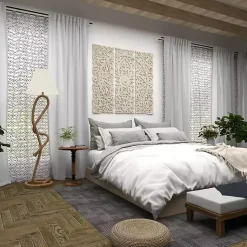 Kirklands Home Accent & End Tables|Carved Mandala Mango Wood Accent Table Brown