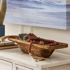 Hot Carved Mango Wood Bowl, 23 in. Decorative Bowls & Jars