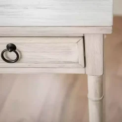 Kirklands Home Entryway Furniture|Casey Cream 3-Drawer Console Table Ivory