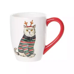 New Cat Christmas Sweater Mugs, Set of 2 Christmas Dining & Entertaining