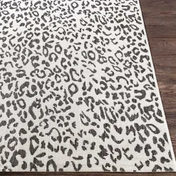 Kirklands Home Outdoor Rugs|Cauli Leopard Print Outdoor Rug, 5x7 Black