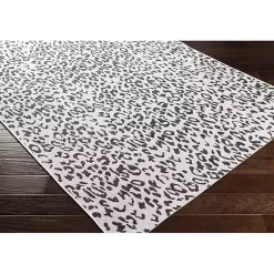Kirklands Home Outdoor Rugs|Cauli Leopard Print Outdoor Rug, 7x10 Black