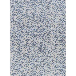 Kirklands Home Outdoor Rugs|Cauli Leopard Print Outdoor Rug, 8x12 Blue