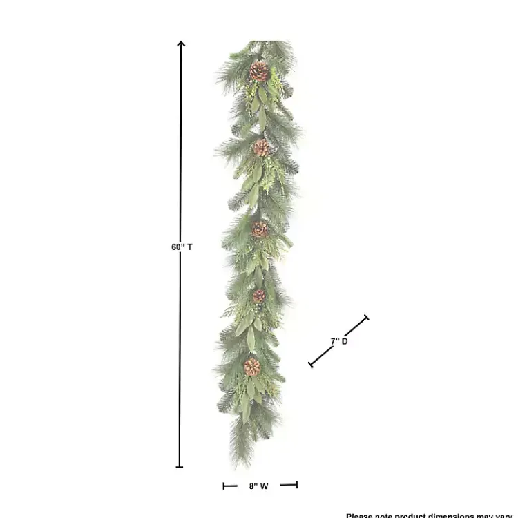 Hot Cedar and Bayleaf Pinecone Garland Christmas Arrangements & Garland