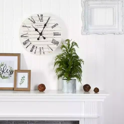 Sale Cedar Pine Mini Tree in Corrugated Metal Planter Christmas Arrangements & Garland