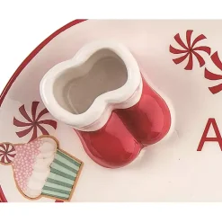Outlet Ceramic Santa Boots Christmas Serving Tray Christmas Dining & Entertaining