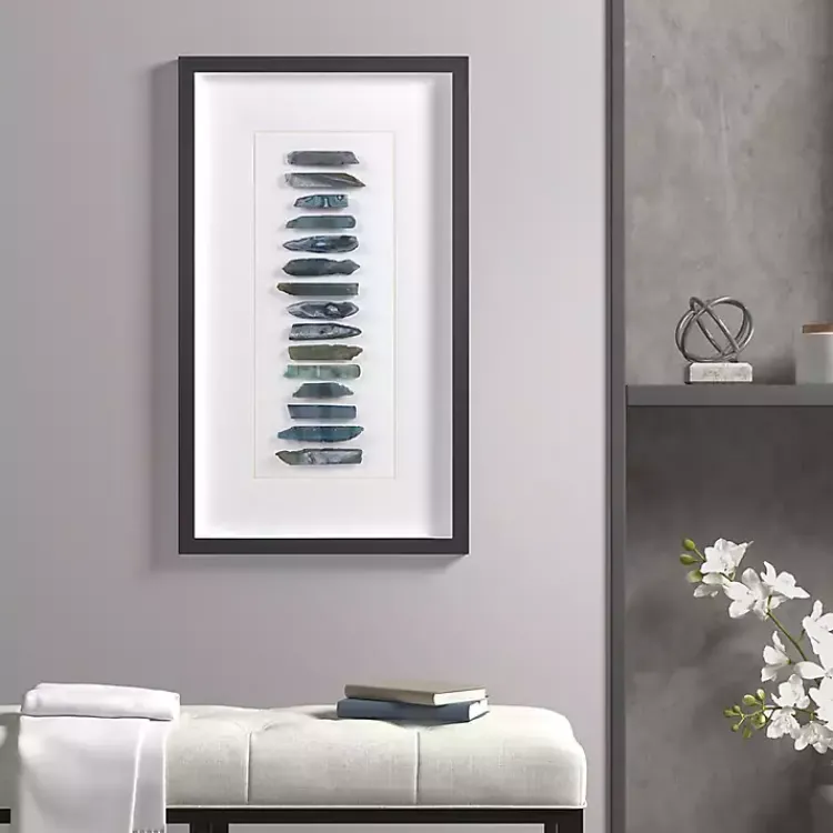 Kirklands Home Framed Art|Cerulean Agate Martha Stewart Shadowbox Plaque