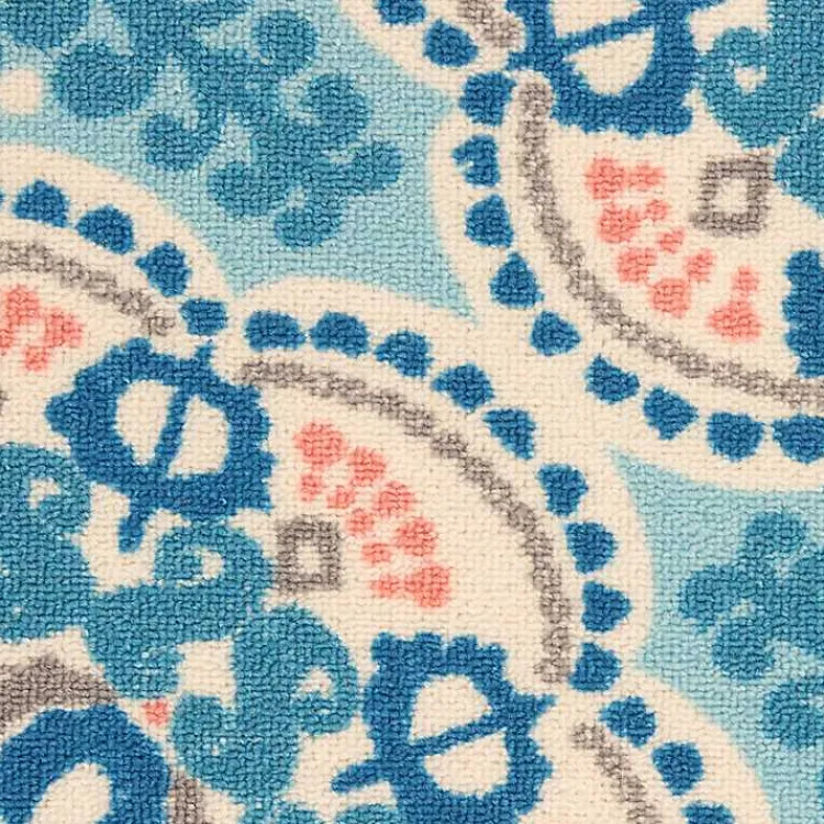 Kirklands Home Outdoor Rugs|Cerulean Medallion Outdoor Area Rug, 5x7