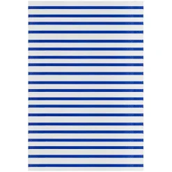 Kirklands Home Outdoor Rugs|Cerulean Stripes Outdoor Area Rug, 4x6