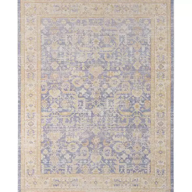Kirklands Home Accent Rugs|Cerulean Vintage Border Accent Rug