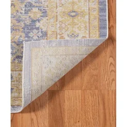 Kirklands Home Accent Rugs|Cerulean Vintage Border Accent Rug