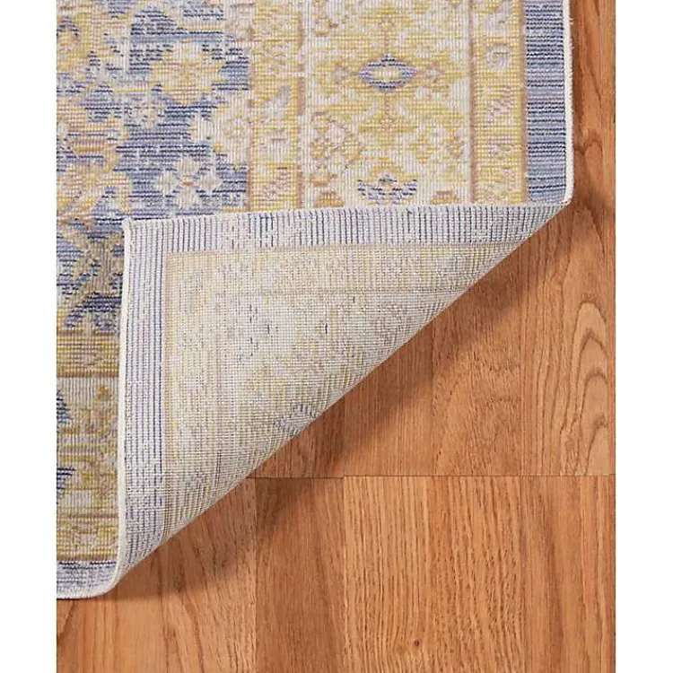Kirklands Home Accent Rugs|Cerulean Vintage Border Accent Rug