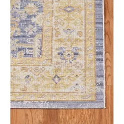 Kirklands Home Accent Rugs|Cerulean Vintage Border Accent Rug