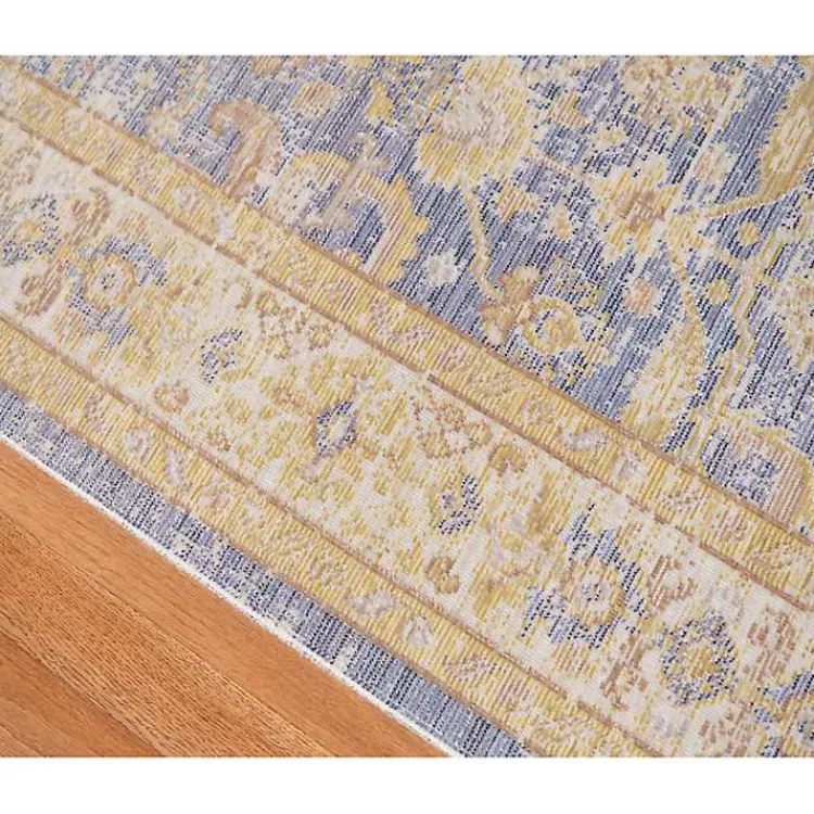 Kirklands Home Accent Rugs|Cerulean Vintage Border Accent Rug