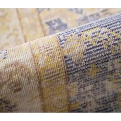 Kirklands Home Accent Rugs|Cerulean Vintage Border Accent Rug