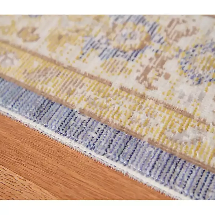 Kirklands Home Accent Rugs|Cerulean Vintage Border Accent Rug