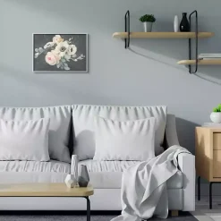 Kirklands Home Framed Art|Chalk Flowers Framed Giclee Canvas Art Print