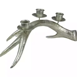 Champagne Deer Antler Taper Candle Holder Christmas Decorations