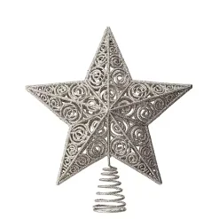 Outlet Champagne Glitter Classic Star Tree Topper Christmas Tree Decorations