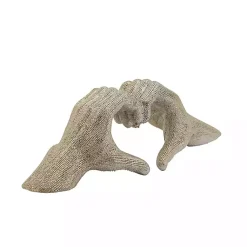 Outlet Champagne Heart Hands Ceramic Statue Statues & Figurines