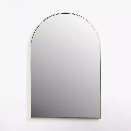 Kirklands Home Framed Mirrors|Champagne Nouveau Arched Wall Mirror