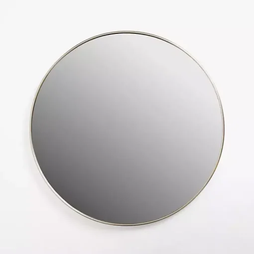Kirklands Home Framed Mirrors|Champagne Nouveau Round Wall Mirror