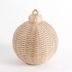 Outlet Champagne Woven Ornament, 12 in. Christmas Decorations