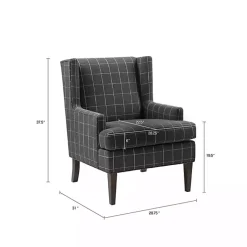 Kirklands Home Accent Chairs|Charcoal Decker Martha Stewart Accent Chair Gray