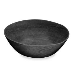 Kirklands Home Outdoor Dining|Charcoal Faux Wood Melamine Serving Bowl Gray