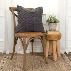 Discount Charcoal Heavily Textured Pillow Pillows