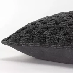 Discount Charcoal Heavily Textured Pillow Pillows