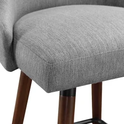 Kirklands Home Bar Stools & Counter Height Stools|Charcoal Mid-Century Modern Swivel Counter Stool Gray