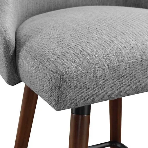 Kirklands Home Bar Stools & Counter Height Stools|Charcoal Mid-Century Modern Swivel Counter Stool Gray