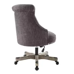 Kirklands Home Office Furniture|Charcoal Miller Tufted Office Chair Gray
