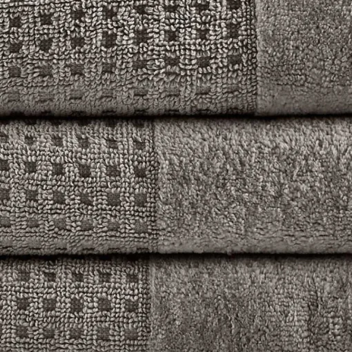 Kirklands Home Bath Towels|Charcoal 6-pc. Waffle Cotton Bath Towel Set Gray